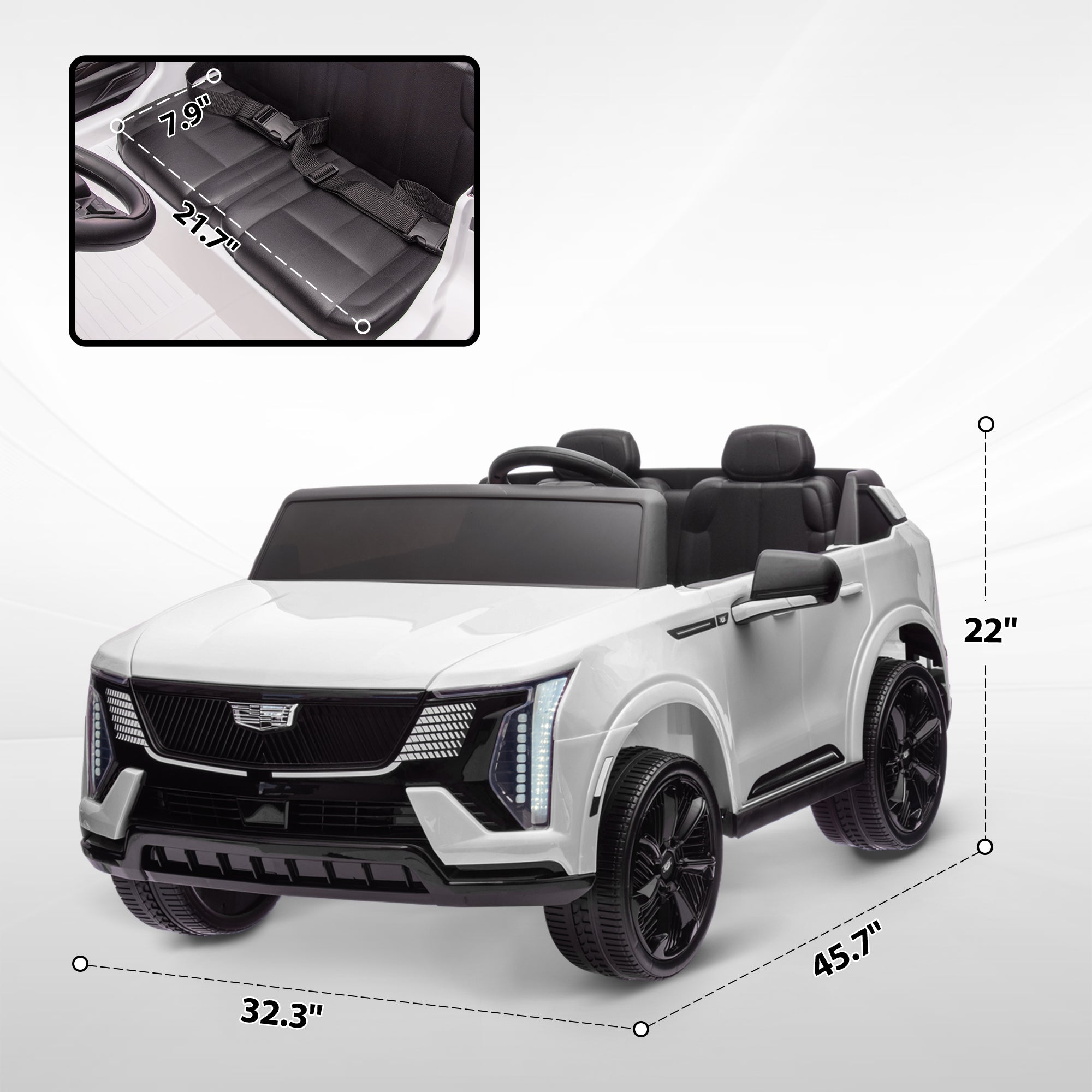 2-seater 12v 10ah Ride on Truck, Cadillac Escalade Licensed