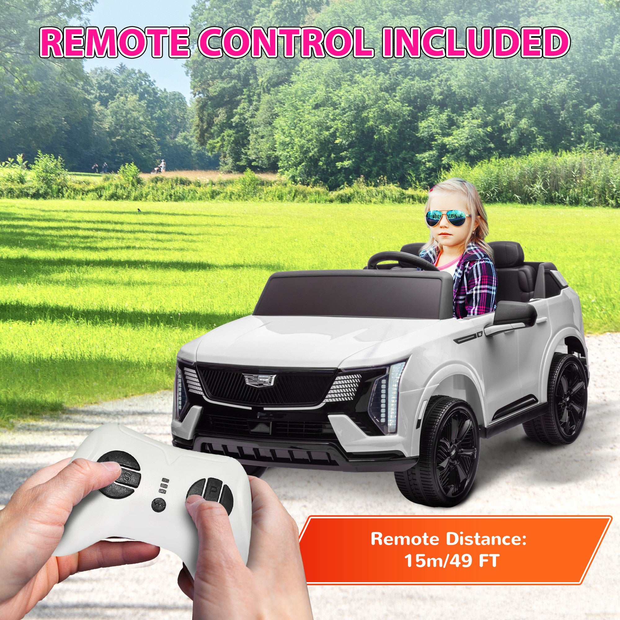 2-seater 12v 10ah Ride on Truck, Cadillac Escalade Licensed