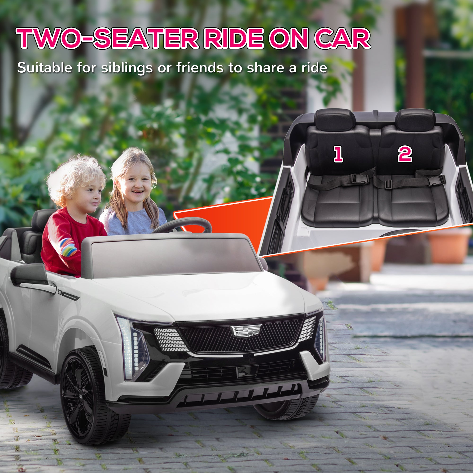 2-seater 12v 10ah Ride on Truck, Cadillac Escalade Licensed