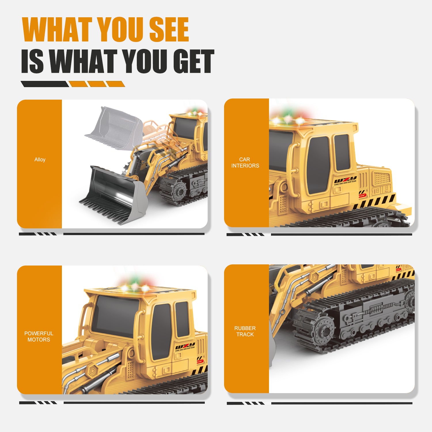 2025 Remote-controlled Engineering Vehicle Toy Bulldozer