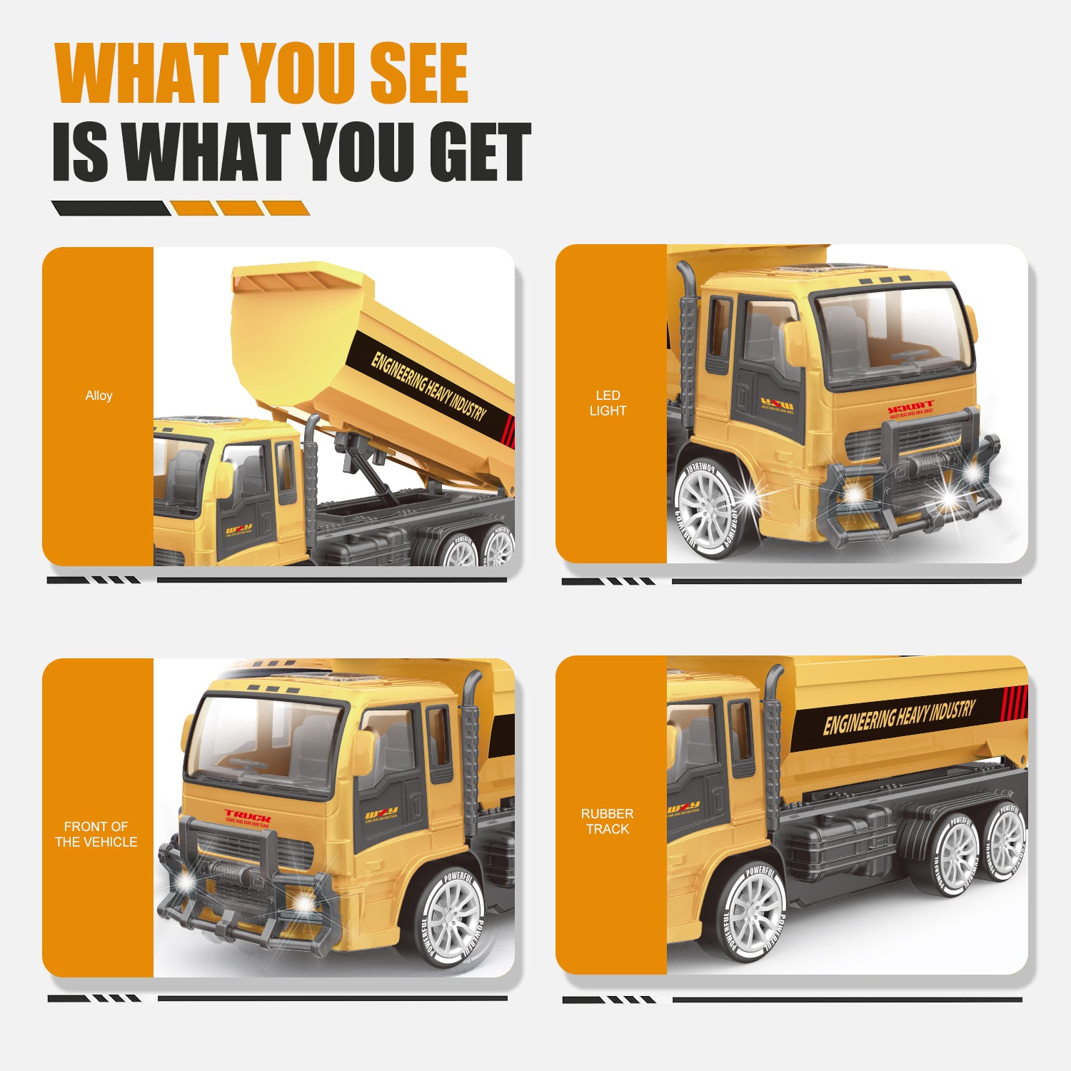 2025 Remote-controlled Engineering Vehicle Toys, Dump Truck