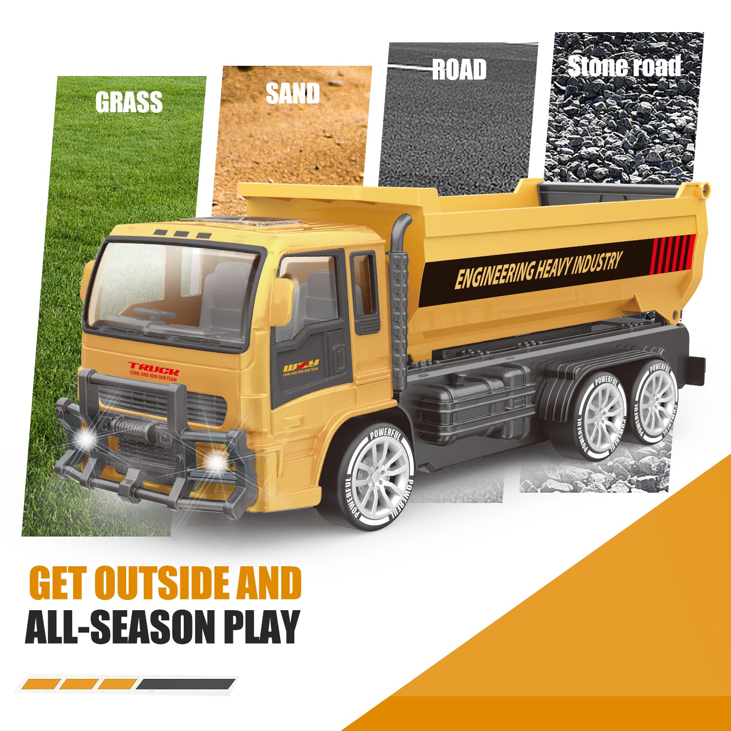 2025 Remote-controlled Engineering Vehicle Toys, Dump Truck