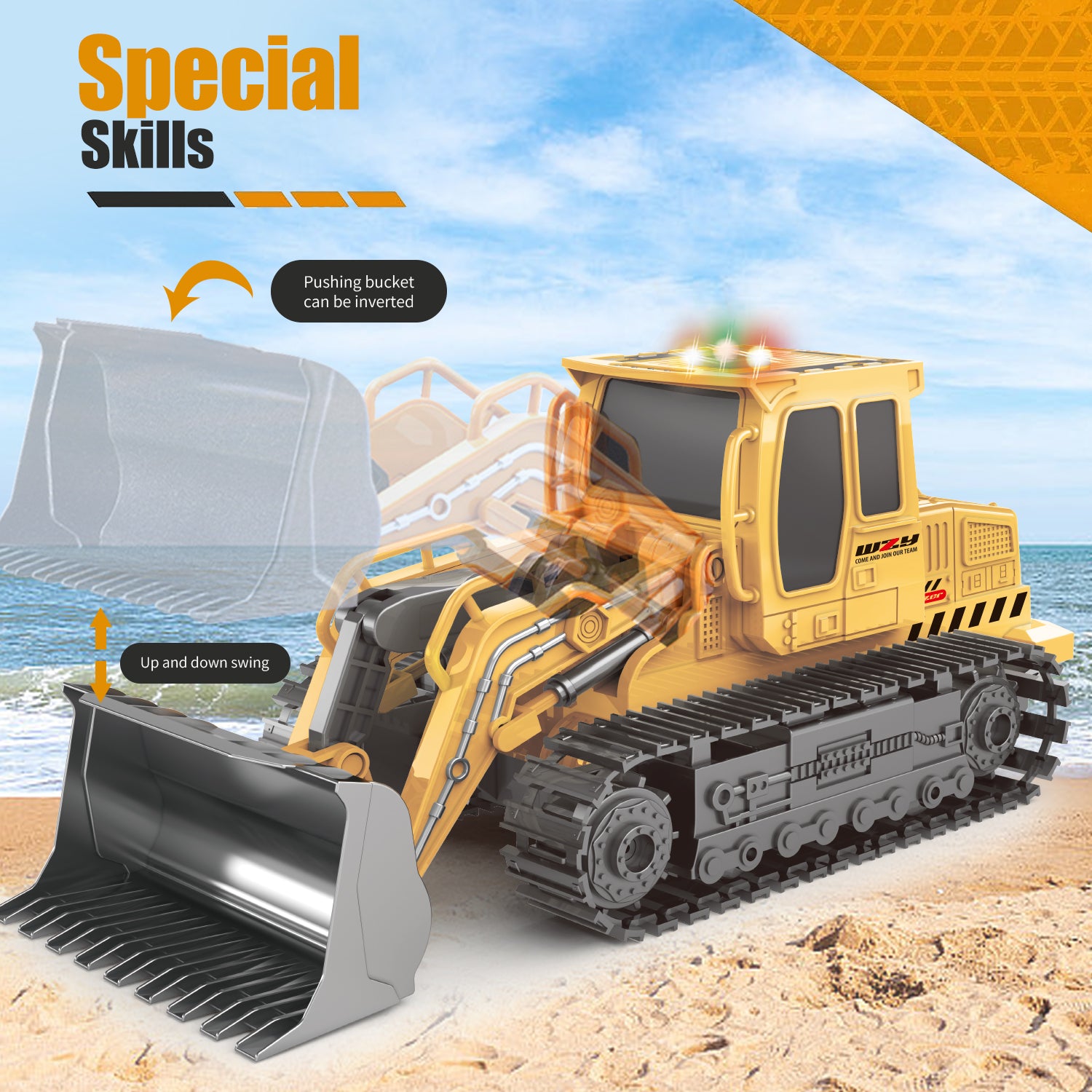 2025 Remote-controlled Engineering Vehicle Toy Bulldozer